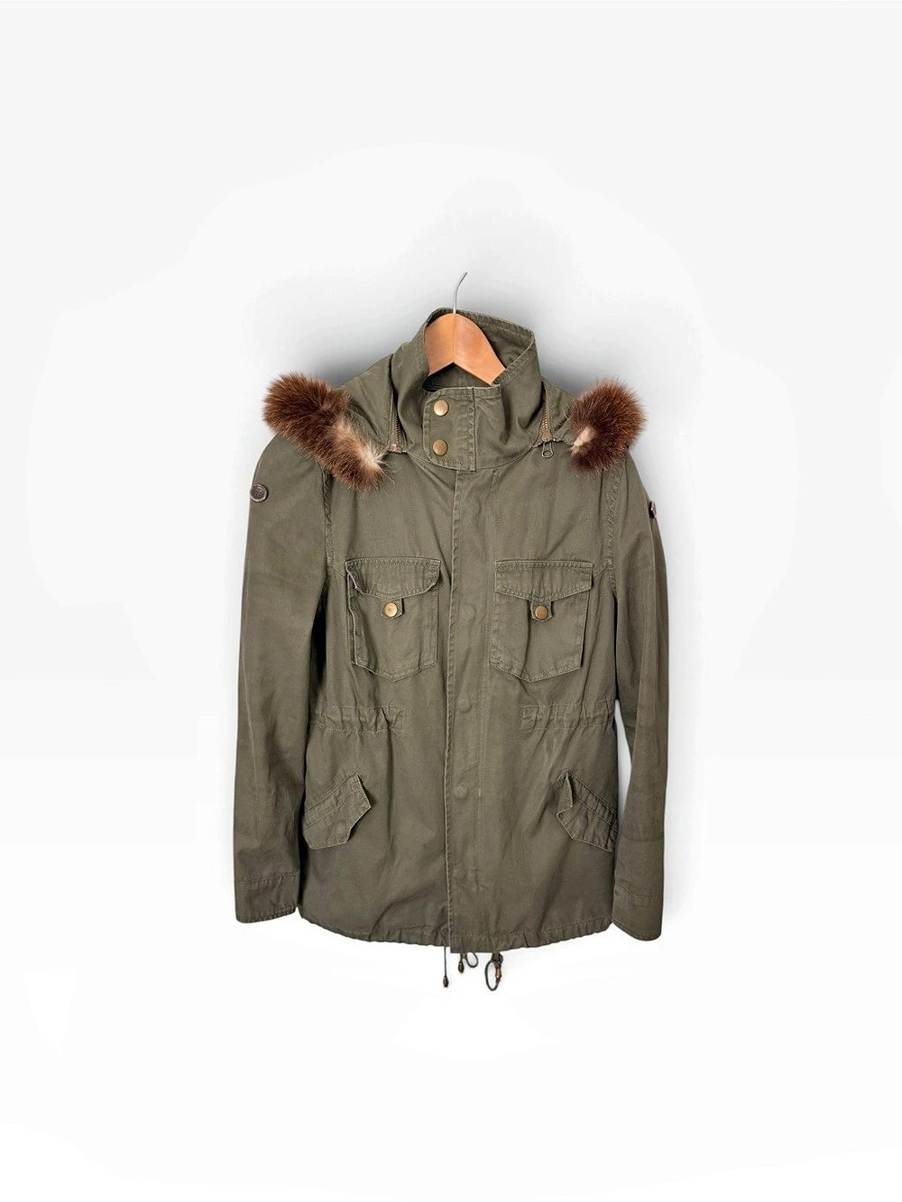 Laundry by Shelli Segal Utility Jacket in Green XS Like New
